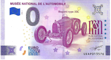 0 Euro biljet Frankrijk 2026 - Musée National de L'Automobile