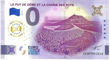 0 Euro biljet Frankrijk 2025 - Le Puy De Dôme Et La Chaîne Des Puys ANNIVERSARY