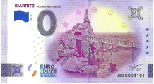 0 Euro biljet Frankrijk 2026 - Biarritz - Rocher de la Vierge