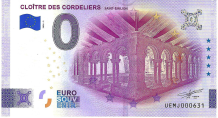 0 Euro biljet Frankrijk 2026 - Cloître des Cordeliers - Saint-Émilion