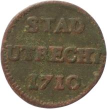 Utrecht-stad Duit 1710