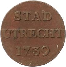 Utrecht-stad Duit 1739