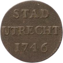 Utrecht-stad Duit 1746