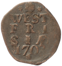 West-Friesland Dubbele stuiver 1702