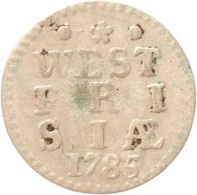 West-Friesland Dubbele stuiver 1785