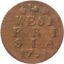 West-Friesland Duit 1754