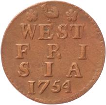 West-Friesland Duit 1754
