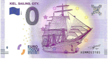 0 Euro biljet Duitsland 2018 - Kiel. Sailing. City.