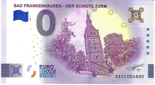 0 Euro biljet Duitsland 2026 - Bad Frankenhausen - Der Schiefe Turm GOLD LABEL