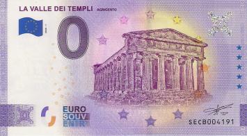 0 Euro biljet Italië 2020 - La Valle dei Templi ANNIVERSARY