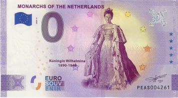 0 Euro biljet Nederland 2020 - Vorsten van Nederland Koningin Wilhelmina ANNIVERSARY EDITION