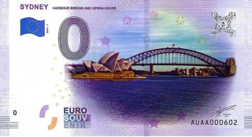 0 Euro biljet Australië 2019 - Sydney KLEUR
