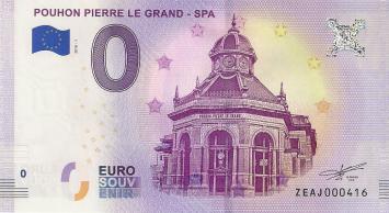 0 Euro biljet België 2018 - Pouhon Pierre le Grand Spa
