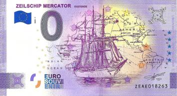 0 Euro biljet België 2020 - Zeilschip Mercator ANNIVERSARY