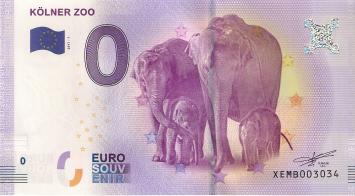 0 Euro biljet Duitsland 2017 - Kölner Zoo I