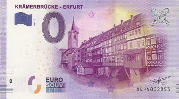 0 Euro biljet Duitsland 2017 - Krämerbrücke Erfurt