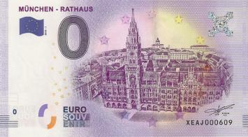 0 Euro biljet Duitsland 2018 - München Rathaus