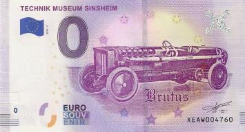 0 Euro biljet Duitsland 2018 - Technik Museum Sinsheim Brutus