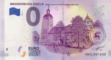 0 Euro biljet Duitsland 2018 - Wasserburg Egeln