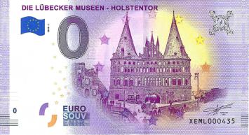 0 Euro biljet Duitsland 2020 -  Die Lübecker Museen Holstentor