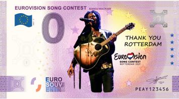 0 Euro biljet Nederland 2021 - Eurovisie Songfestival Jeangu Macrooy KLEUR