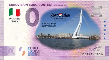 0 Euro biljet Nederland 2021 - Eurovisie Songfestival Rotterdam KLEUR