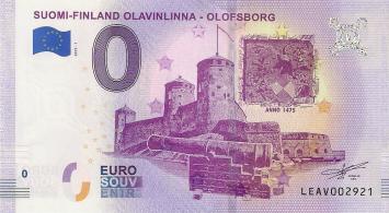 0 Euro biljet Finland 2019 - Olavinlinna Olofsborg