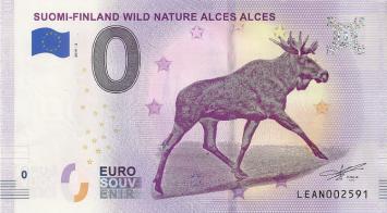 0 Euro Biljet Finland 2019 - Wild Nature Alces Alces
