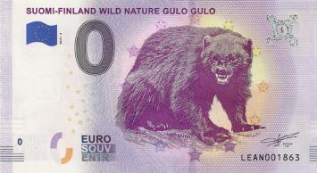0 Euro Biljet Finland 2019 - Wild Nature Gulo Gulo