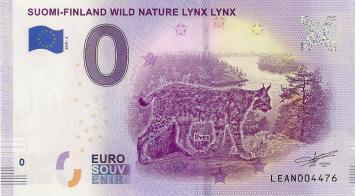 0 Euro biljet Finland 2019 - Wild Nature Lynx Lynx