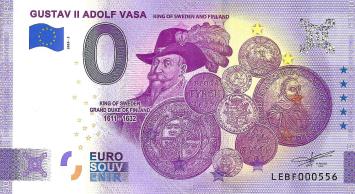 0 Euro biljet Finland 2020 - Gustav II Adolf Vasa