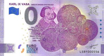 0 Euro biljet Finland 2020 - Karl IX Vasa
