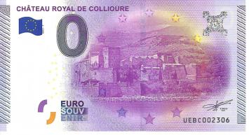 0 Euro biljet Frankrijk 2015 - Chateau Royal de Collioure