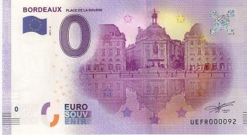 0 Euro biljet Frankrijk 2017 - Bordeaux Place de la Bourse