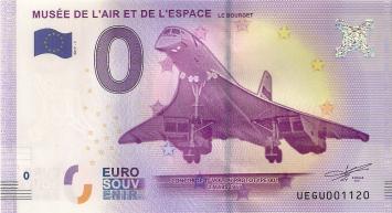 0 Euro biljet Frankrijk 2017 - Musée de l'air et de l'espace Concorde