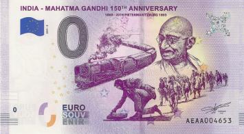 0 Euro Biljet India 2019 - Mahatma Gandhi 2 - Pietermaritzburg