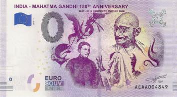 0 Euro Biljet India 2019 - Mahatma Gandhi 1 - Promise to Mother