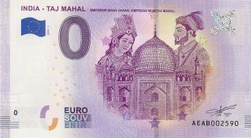 0 Euro biljet India 2019 - Taj Mahal