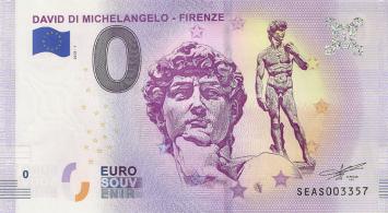 0 Euro Biljet Italië 2018 - David di Michelangelo