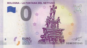 0 Euro biljet Italië 2019 - Bologna Fontana del Nettuno