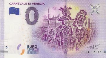 0 Euro biljet Italië 2019 - Carnevale di Venezia