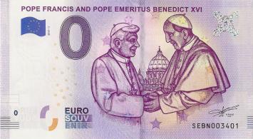 0 Euro biljet Italië 2019 - Pope Francis & Pope Benedict XVI