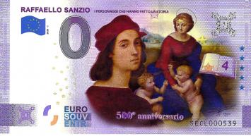 0 Euro biljet Italië 2020 - Raffaello Sanzio COLOUR