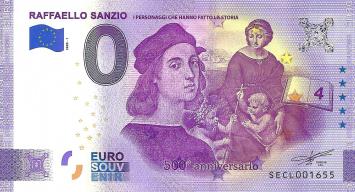 0 Euro biljet Italië 2020 - Raffaello Sanzio ANNIVERSARY