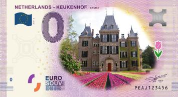 0 Euro biljet Nederland 2019 - Keukenhof Castle KLEUR