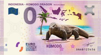 0 Euro biljet Indonesië 2019 - Komodo Dragon KLEUR