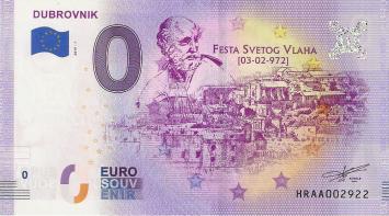 0 Euro biljet Kroatië 2019 - Dubrovnik