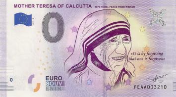 0 Euro Biljet Malta 2019 - Mother Teresa of Calcutta