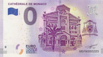 0 Euro biljet Monaco 2019 - Cathédrale de Monaco