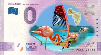 0 Euro biljet Nederland 2022 - Bonaire KLEUR